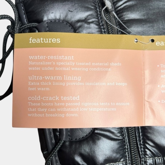 Naturalizer Windy N5 Comfort Water-Resistant Boots Insulated Silver/Gray 8N NEW - Picture 10 of 12